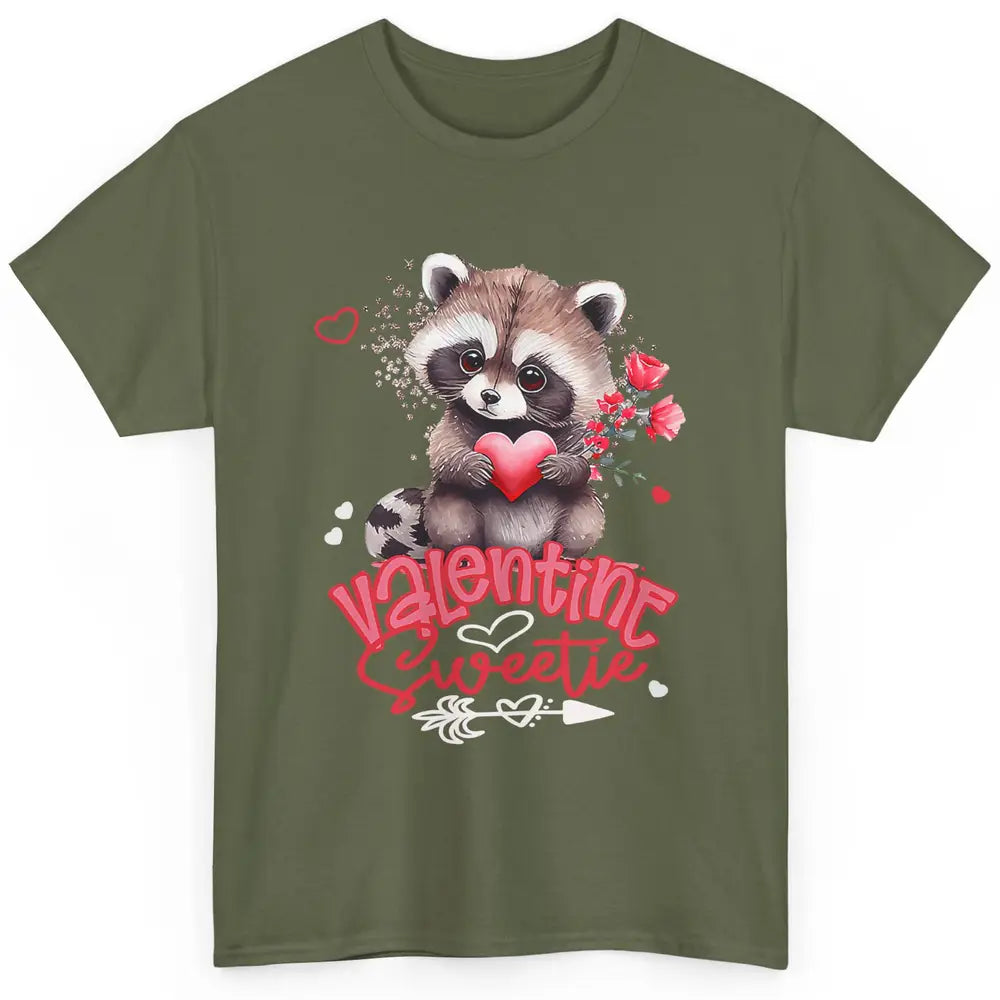 Adorable Baby Raccoon Cute Happy Valentine Sweetie Opossum Classic Unisex T-Shirt