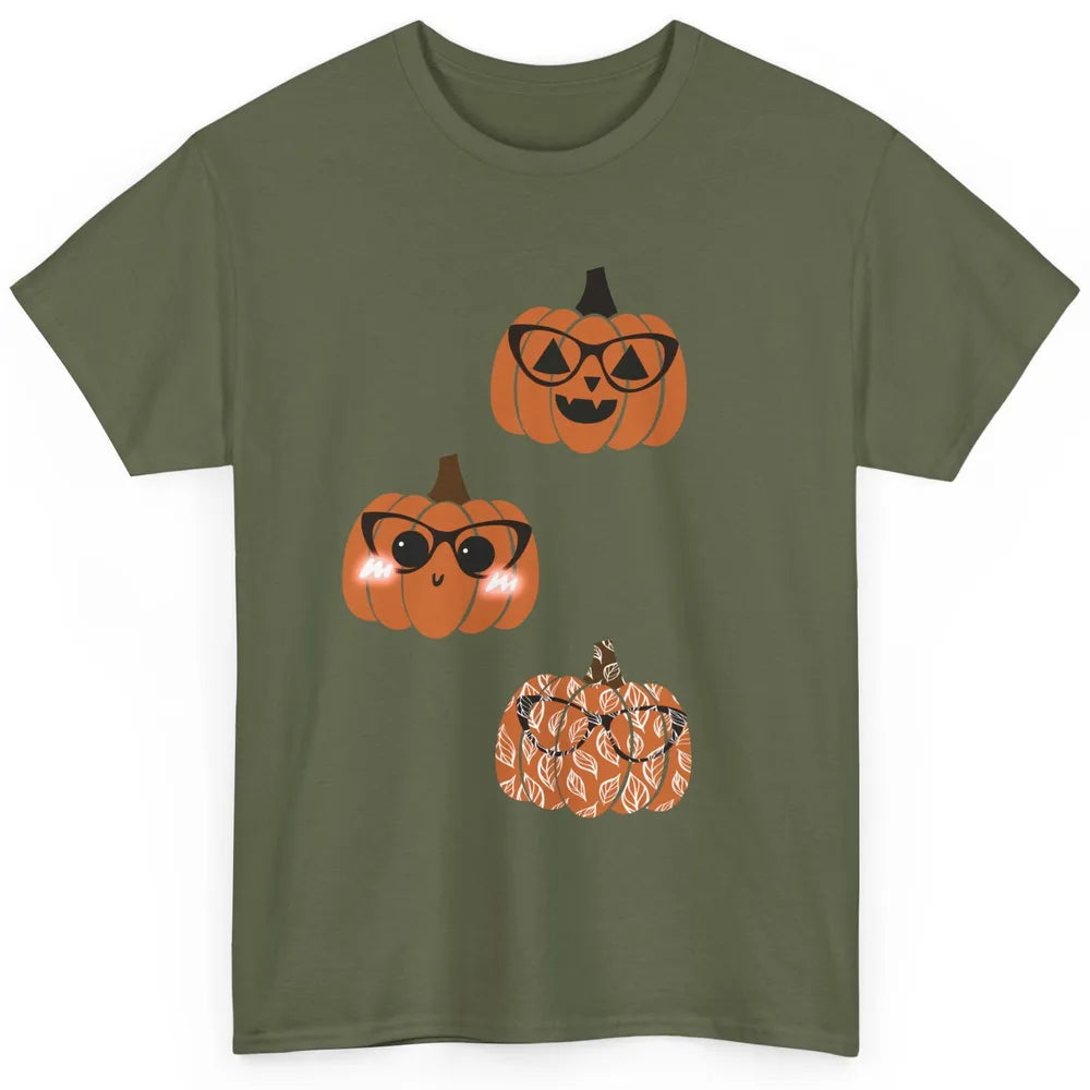 Three Pumpkin Eyeglasses Optician Life Halloween Optometrist Classic Unisex T-Shirt