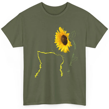 Sunflower Cat Be Your Own Be Your Own Sunshine Cat Mom Lady Classic Unisex T-Shirt