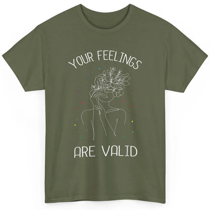 Feelings Are Valid Woman Mental Health Matters Minimalist Classic Unisex T-Shirt