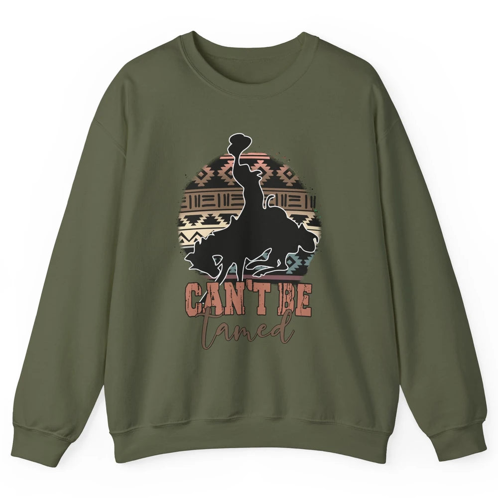 Can’t be Tamed Cowboy Saddle Horseback Western Country Unisex Crewneck Sweatshirt