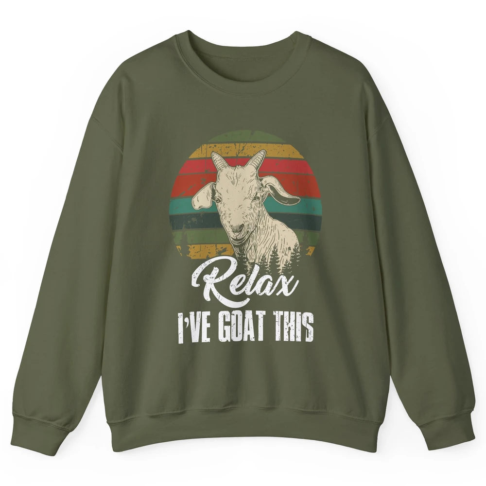 Vintage Goat I Goat This Farming Life Farmer Gift Men Women Unisex Crewneck Sweatshirt