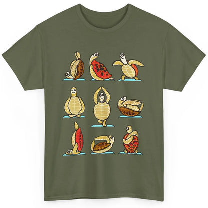 Turtles Doing Yoga Poses Funny Turtle Namaste Men Women Kid Classic Unisex T-Shirt