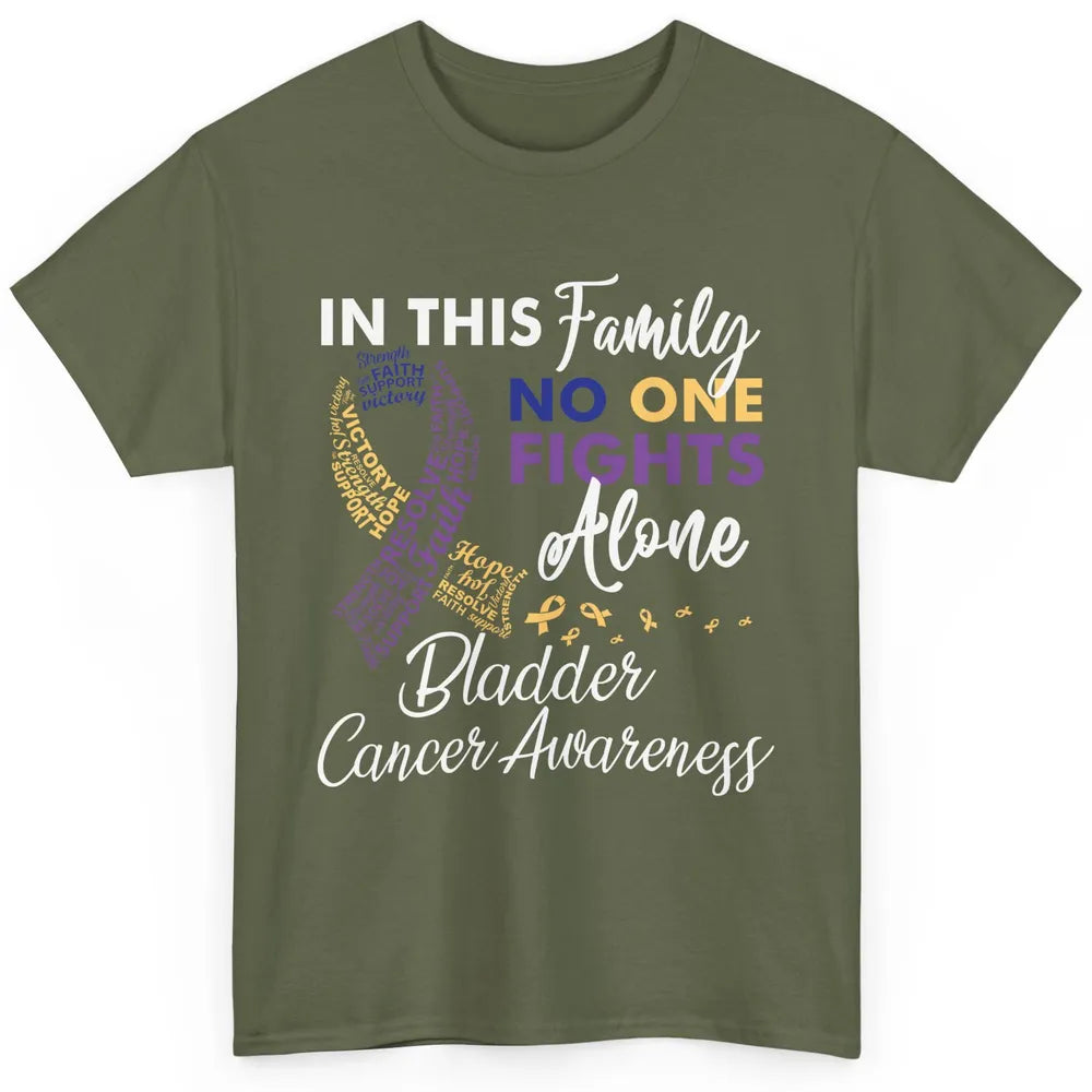 Bladder Cancer Awareness In This Family No One Fight Alone Classic Unisex T-Shirt