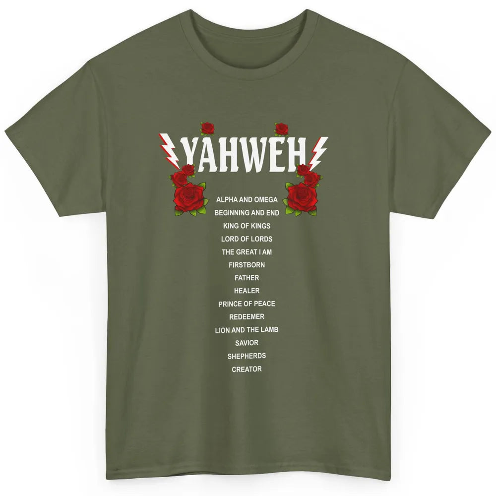 Christian Prayer Yahweh Guitarist Bible Verse Religious Classic Unisex T-Shirt