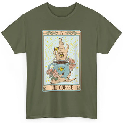 The Coffee Witch Eye Latte Tarot Card Mystical Halloween Classic Unisex T-Shirt