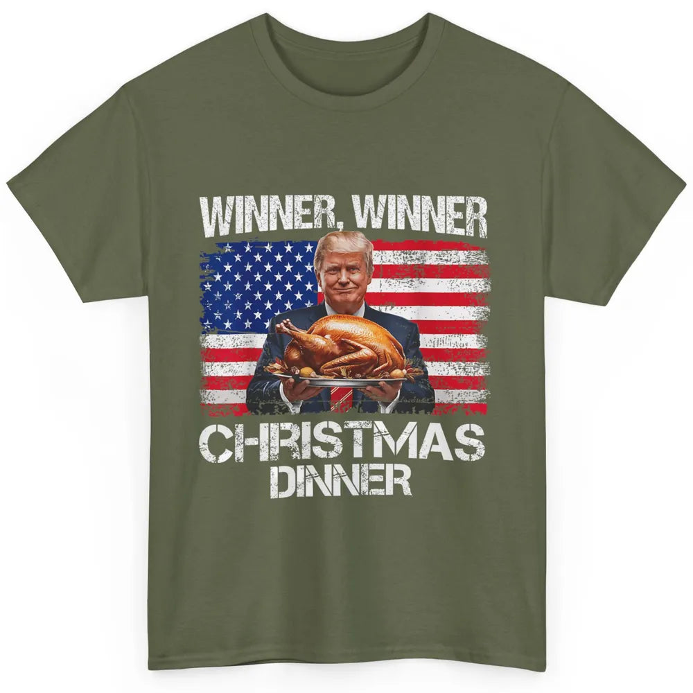 Funny Trump Winner Christmas Dinner Santa President Donald Trump Turkey Sarcastic Xmas Classic Unisex T-Shirt