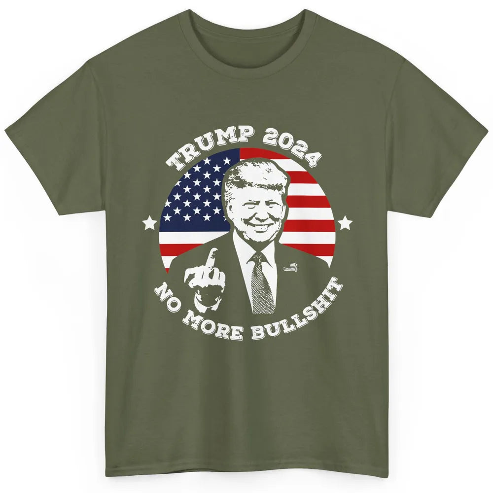 Retro US Flag Trump 2024 No More President Trump Return 2024 Classic Unisex T-Shirt