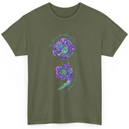 Semicolon Floral Mental Purple Blue Suicide Prevention Month Classic Unisex T-Shirt