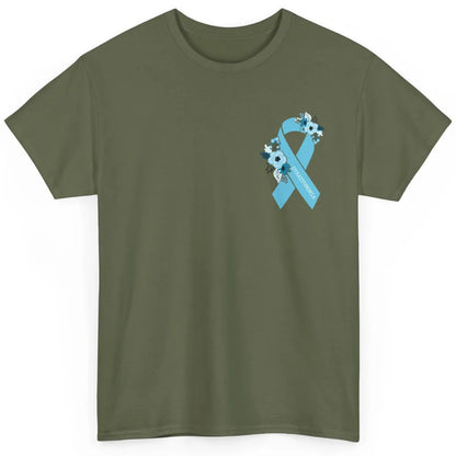 Dysautonomia Awareness Support Blue Ribbon Pocket Size Classic Unisex T-Shirt