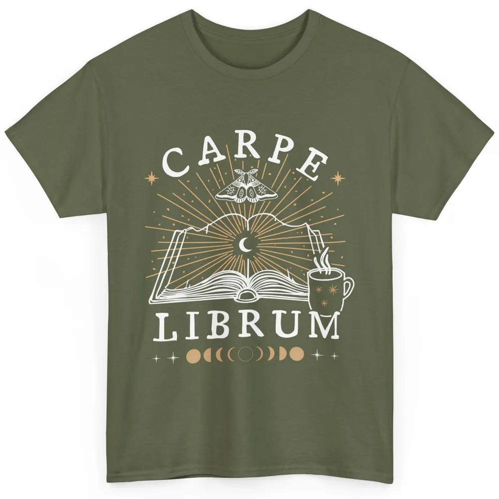 Carpe Librum Dark Academia Aesthetic Moth Book Witchy Gothic Classic Unisex T-Shirt