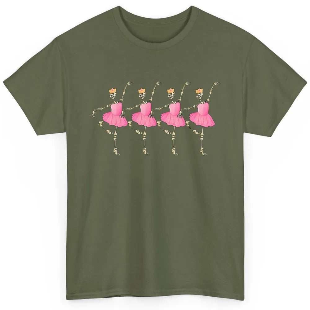 Dancing Skeleton Ballerina Ballet Dancer Spooky Halloween Classic Unisex T-Shirt