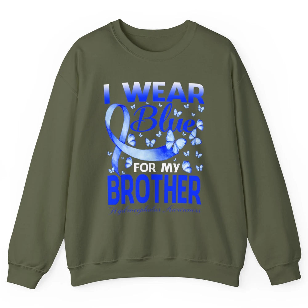 Wear Blue For Brother Warrior Hydrocephalus Cancer Awareness Unisex Crewneck Sweatshirt