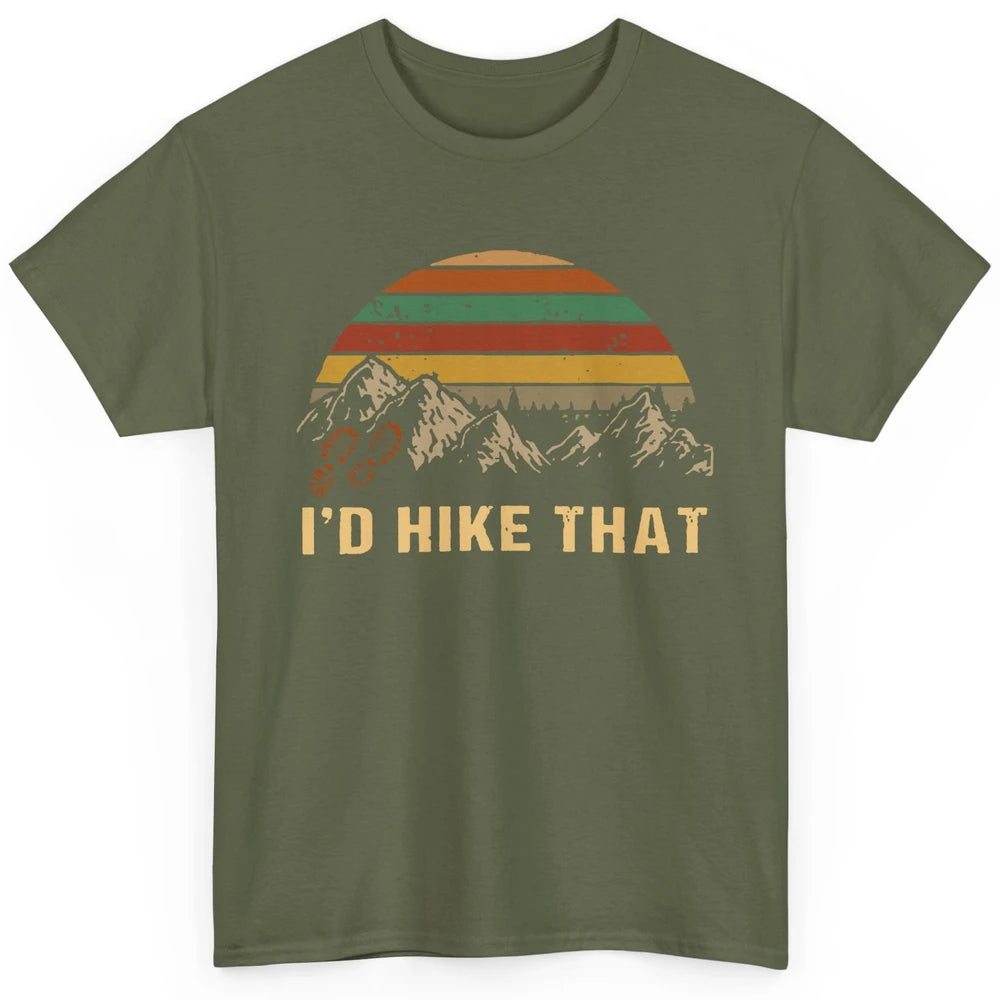 Vintage Mountain Hiking Boots I'd Hike That Adventure Hikers Classic Unisex T-Shirt