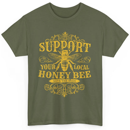 Vintage Beekeeper Support Your Local Honeybee Save The Bees Classic Unisex T-Shirt