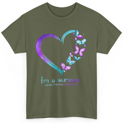 Butterfly Heart Im Survivor Suicide Prevention Awareness Classic Unisex T-Shirt