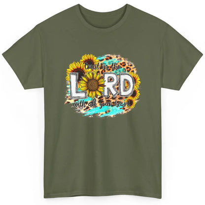 Trust In Lord Leopard Sunflower God Christian Jesus Christ Classic Unisex T-Shirt