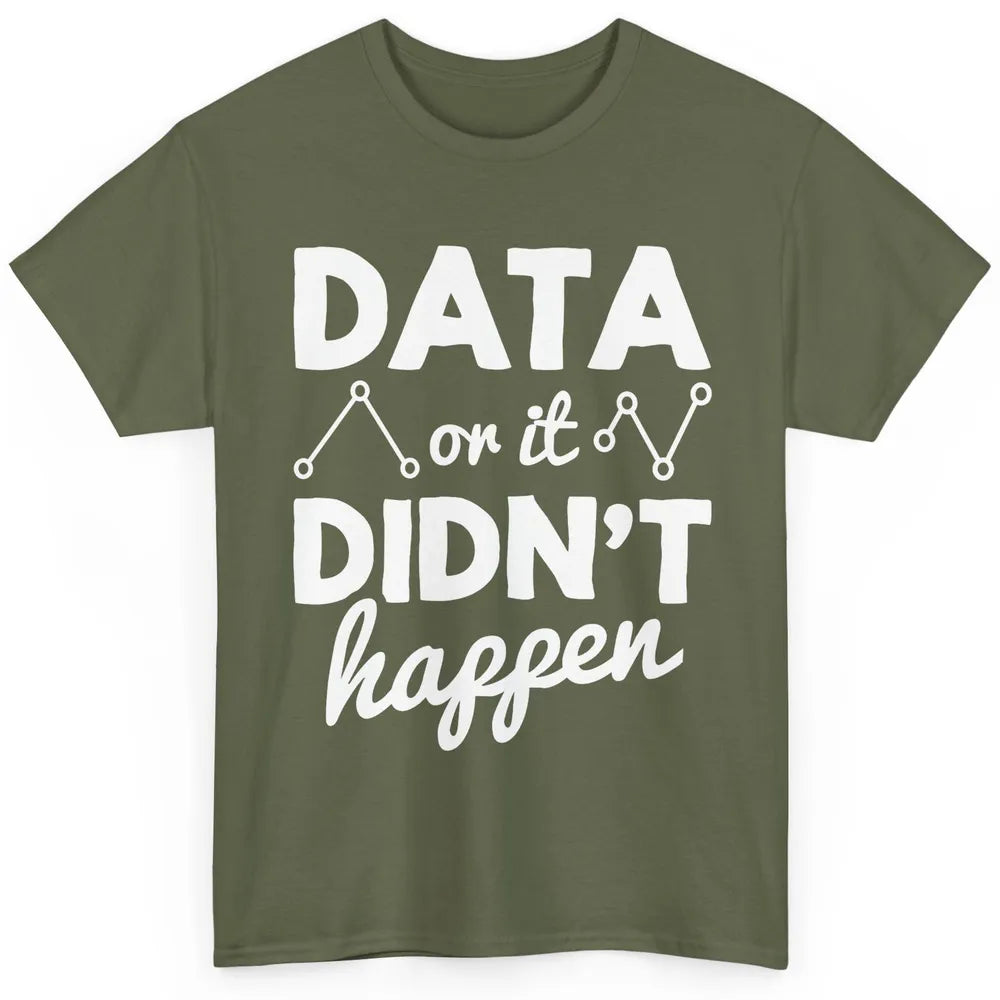 Data Analyst Data Or It Didnt Happen Statistics Data Science Classic Unisex T-Shirt