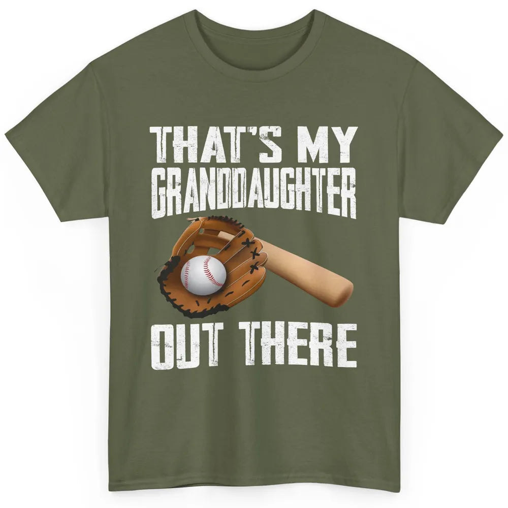 That's My Granddaughter Out There Baseball Grandma Grandpa Classic Unisex T-Shirt