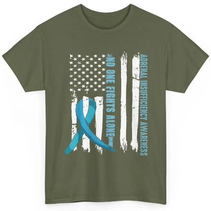 Adrenal Insufficiency Awareness No One Fight Alone US Flag Classic Unisex T-Shirt