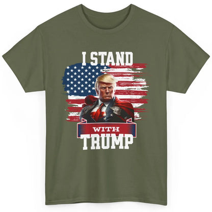 Retro US Flag I Stand With Donald Trump Return 2024 Patriot Classic Unisex T-Shirt