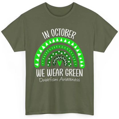 Dwarfism Awareness Month In October Wear Green Heart Rainbow Classic Unisex T-Shirt