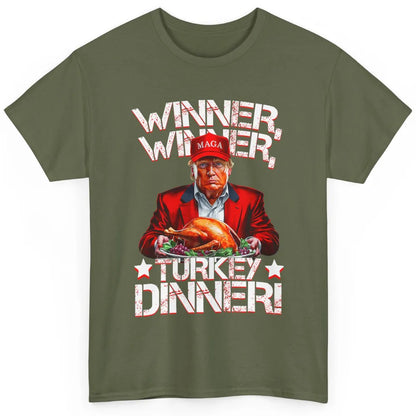 Funny Trump Winner Turkey Dinner Thanksgiving Donald Trump President Republican Political Humor Classic Unisex T-Shirt