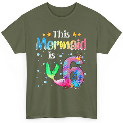 This Mermaid Is 6 Years Old 6th Birthday Boy Girl Gift Classic Unisex T-Shirt