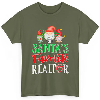 Christmas Xmas Gnomes Santa Favorite Realtor Real Estate Classic Unisex T-Shirt