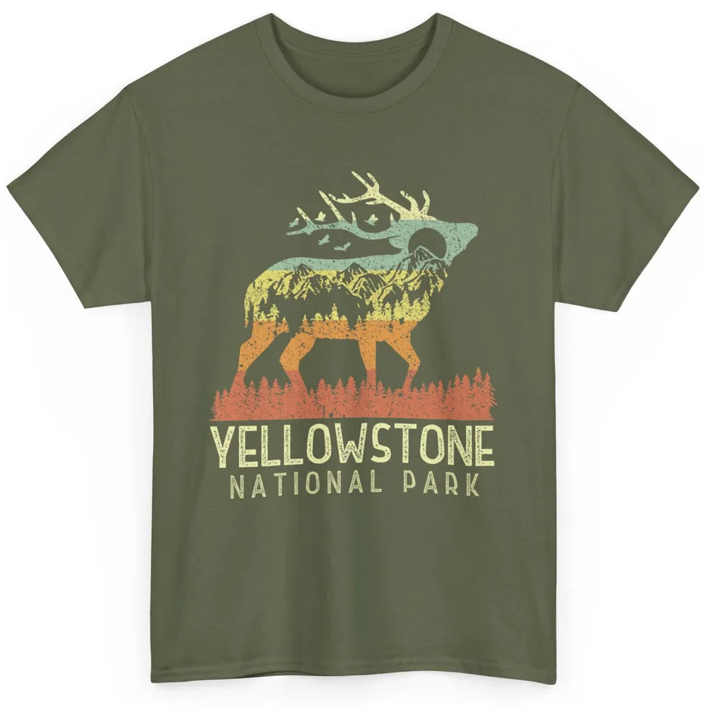 Yellowstone National Park Reindeer Mountains Vintage Outdoor Classic Unisex T-Shirt