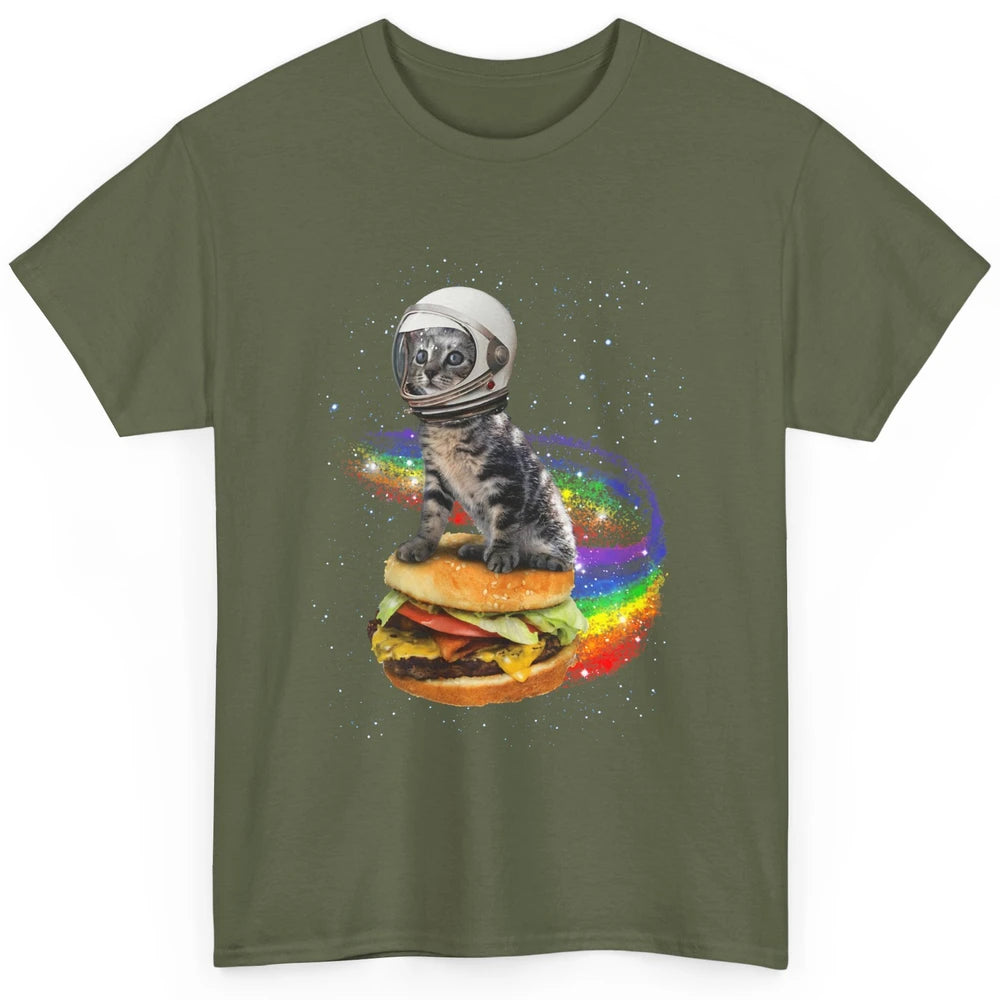 Funny Catronaut Cat Astronaut In Space Hamburger Astrocat Classic Unisex T-Shirt