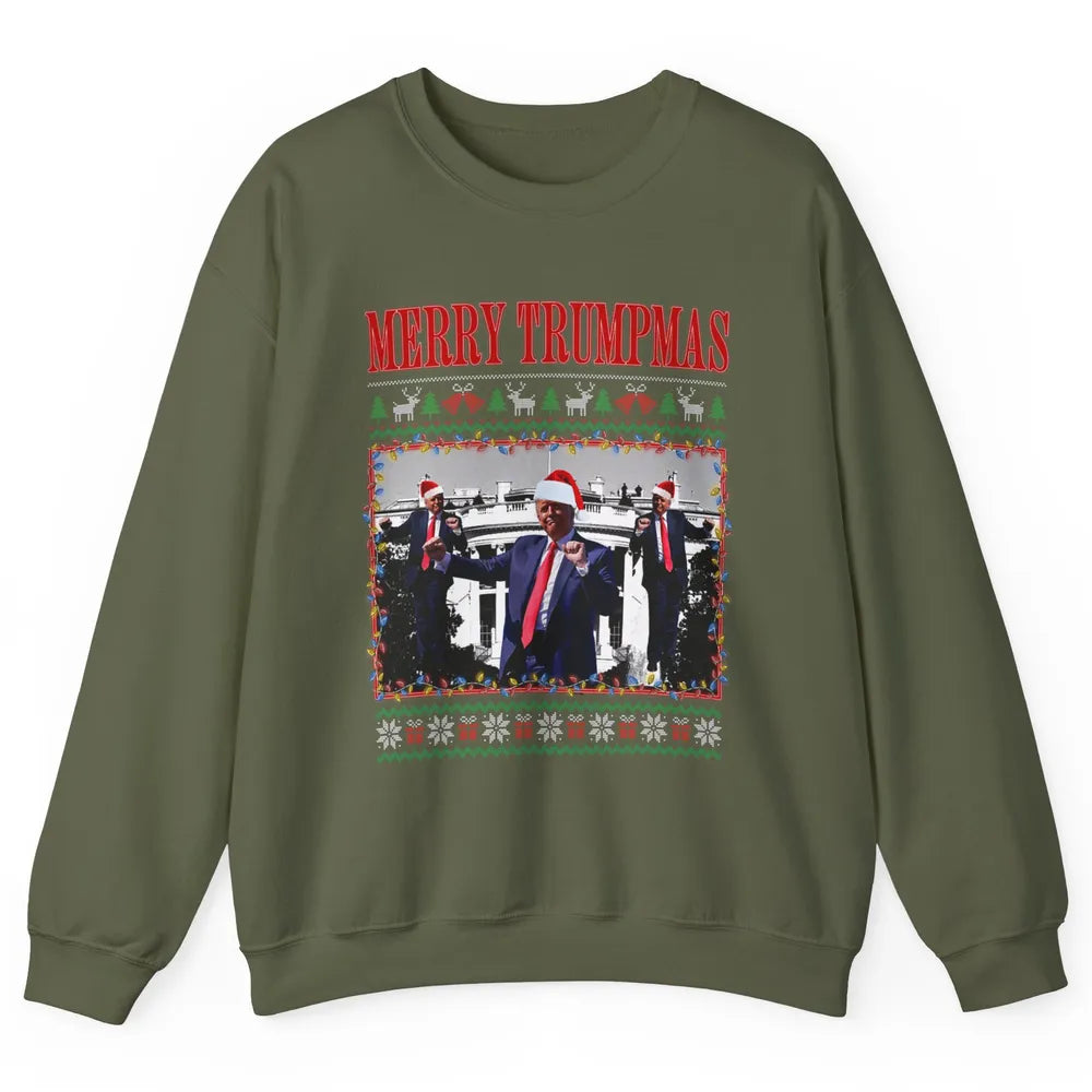 Funny Merry Trumpmas Christmas Donald Trump Santa Family Xmas President Republican Political Ugly Unisex Crewneck Sweatshirt