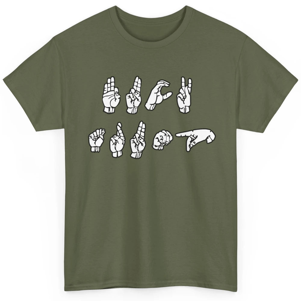 Anti Trump FCK Sign Language Sucks Vote Democrat Biden Classic Unisex T-Shirt