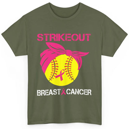 Softball Breast Cancer Awareness Strike Out Pink Ribbon Gift Classic Unisex T-Shirt