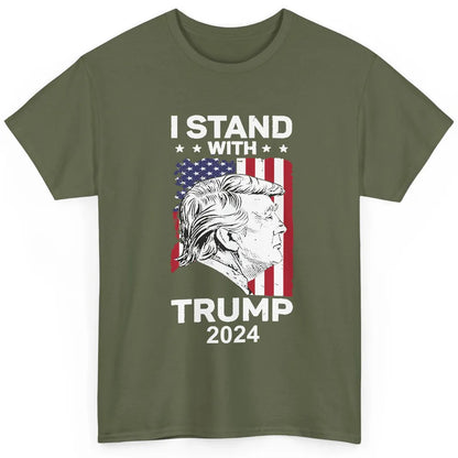 Retro US Flag I Stand With Trump President Trump Return 2024 Classic Unisex T-Shirt