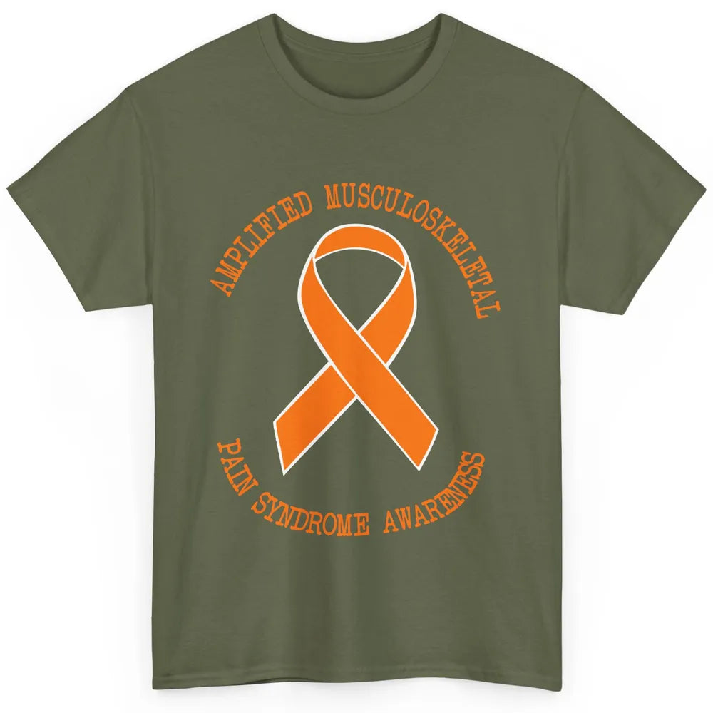 Amplified Musculoskeletal Pain Syndrome AMPS Orange Ribbon Classic Unisex T-Shirt