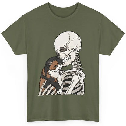 Cat And Skeleton Best Friends Of Cats Funny Cat Lovers Gift Classic Unisex T-Shirt