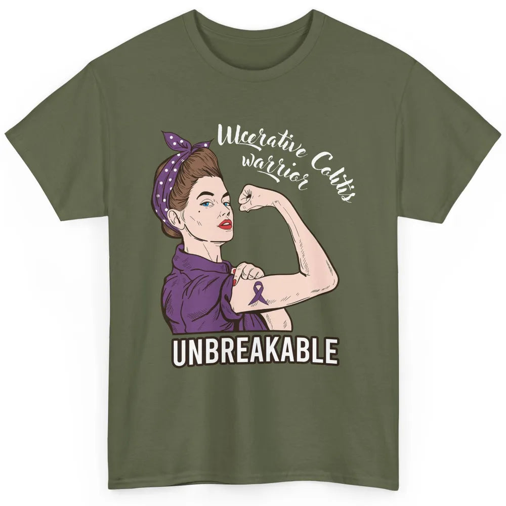 Ulcerative Colitis Warrior Unbreakable With Strong Woman Classic Unisex T-Shirt