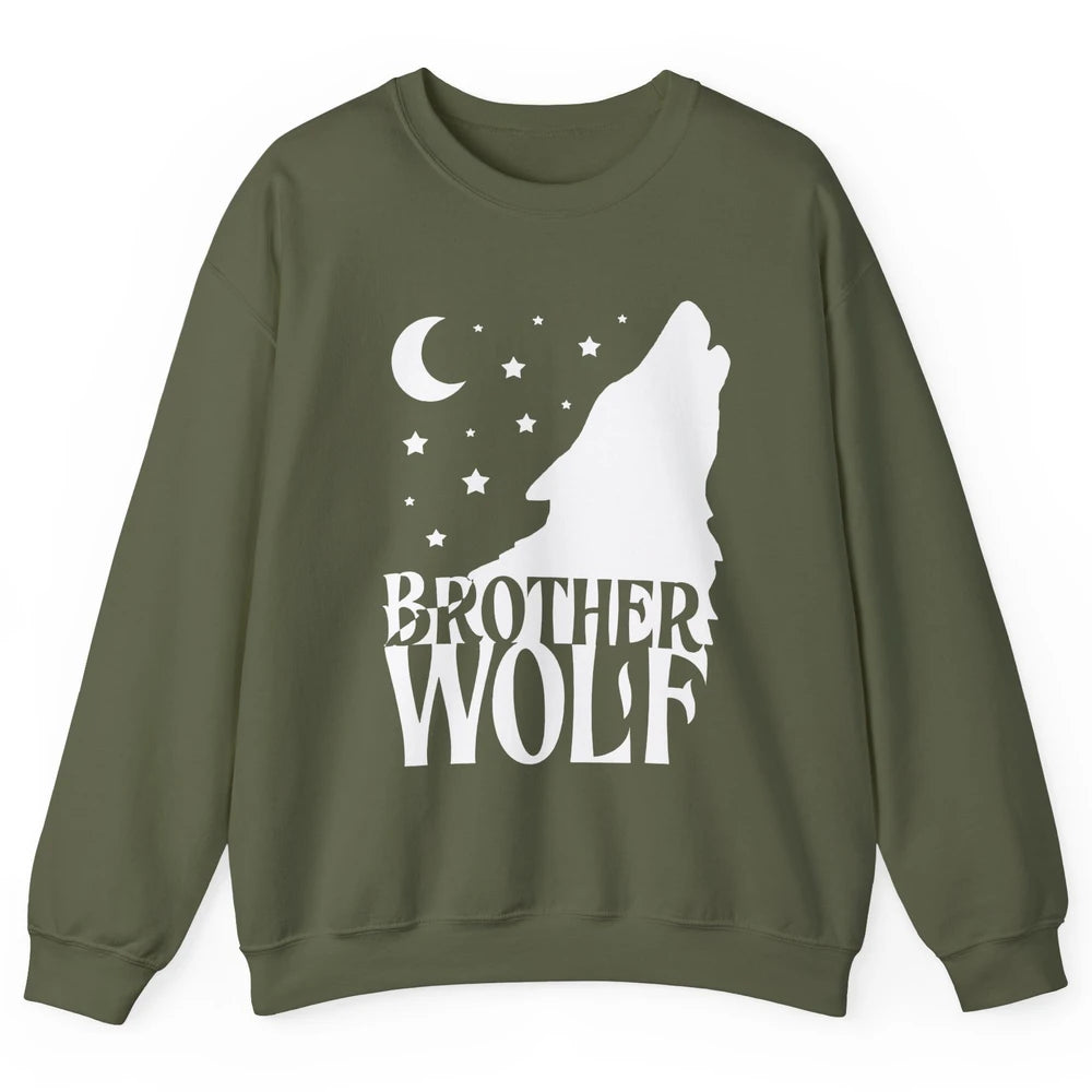 Brother Wolf Wolf Pack Wolf Family Matching Family Outfit Unisex Crewneck Sweatshirt