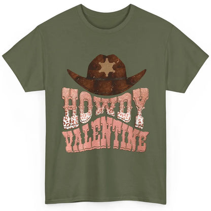 Cowboy Hat Howdy Valentines Day Love Cowgirl Western Country Classic Unisex T-Shirt