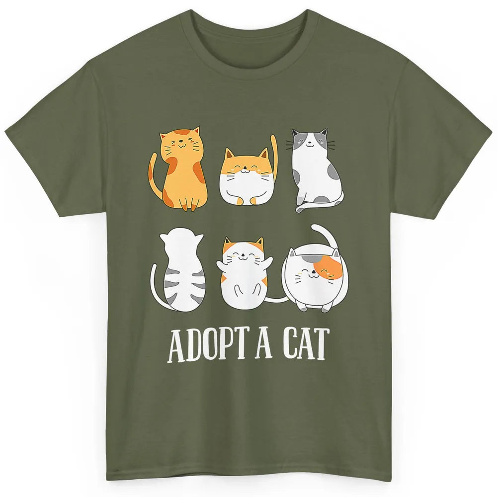 Funny Adopt A Cat Happy Foster Adopt Kitten Adoption Rescue Classic Unisex T-Shirt