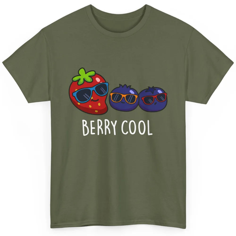 Berry Cool Funny Strawberry Pun Best Friend Summer Retro Classic Unisex T-Shirt