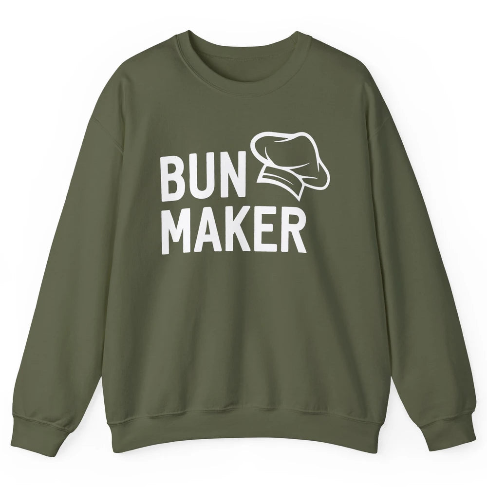 Bun Maker Bun Baker Pregnancy Announcement Baby Reveal Gift Unisex Crewneck Sweatshirt