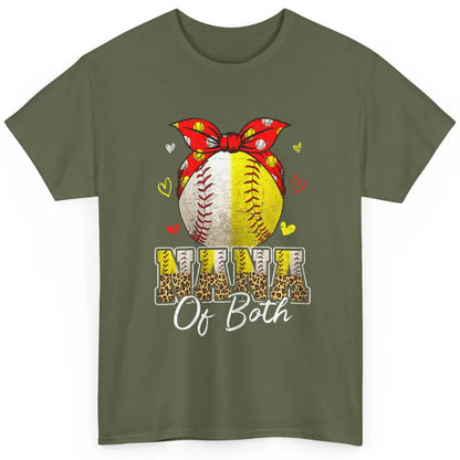 Women Baseball Softball Nana Of Both Mothers Day Sports Game Classic Unisex T-Shirt