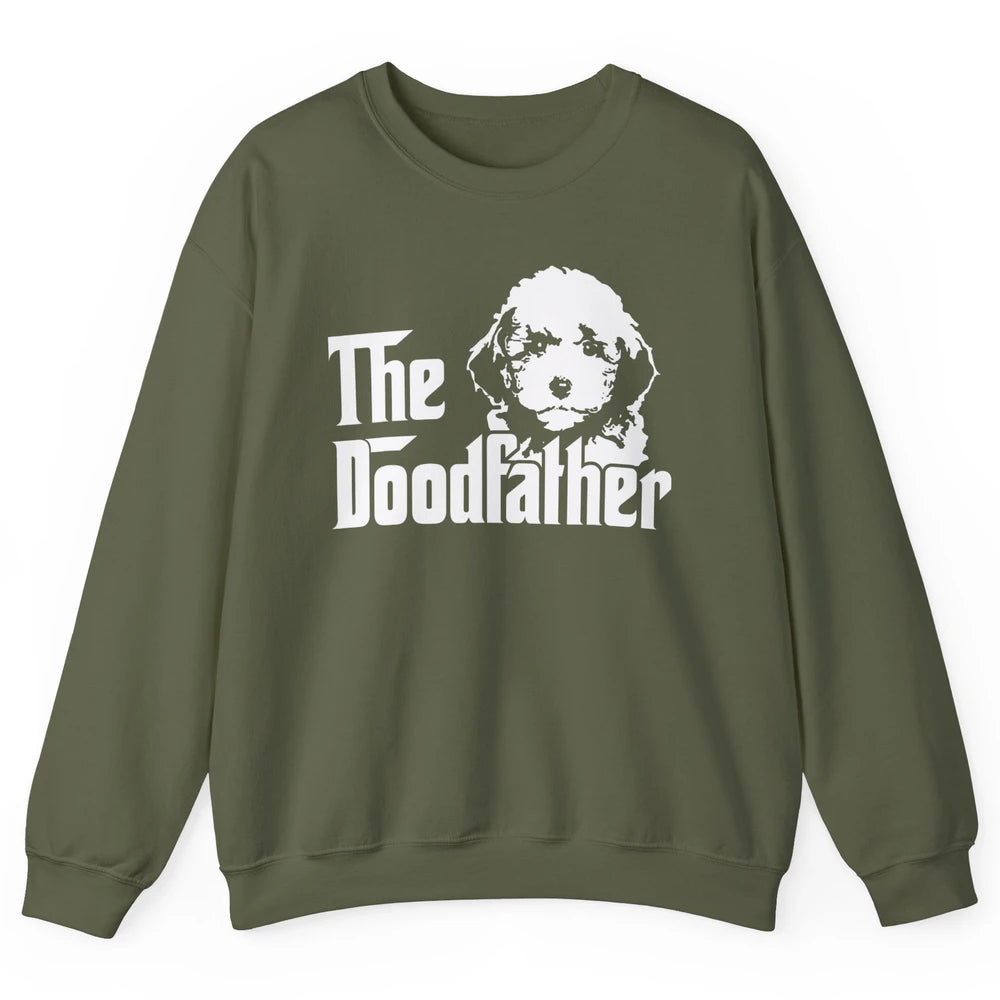 The Doodfather Funny Dog Golden Doodle Dad Fathers Day Puppy Unisex Crewneck Sweatshirt