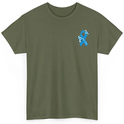 Child Abuse Awareness Floral Blue Ribbon Children Protection Classic Unisex T-Shirt