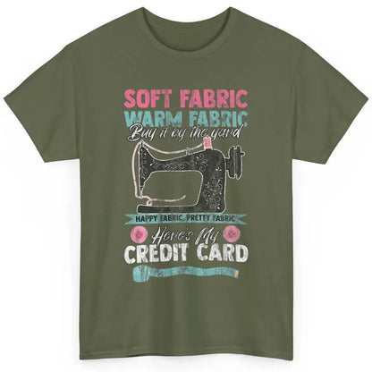 Soft Fabric By The Yard Sewing Machine Quilting Crafting Classic Unisex T-Shirt