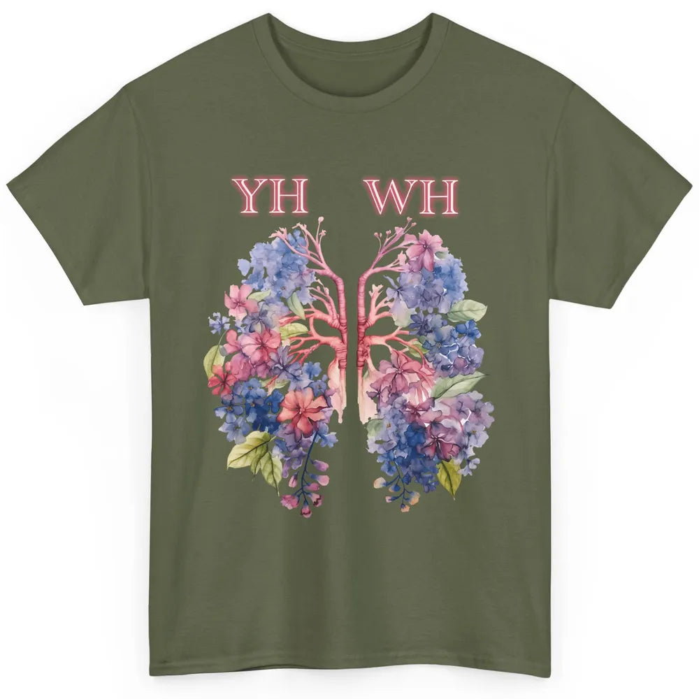 Floral Lungs Christian YHWH His Name Is Sound Of Our Breath Classic Unisex T-Shirt