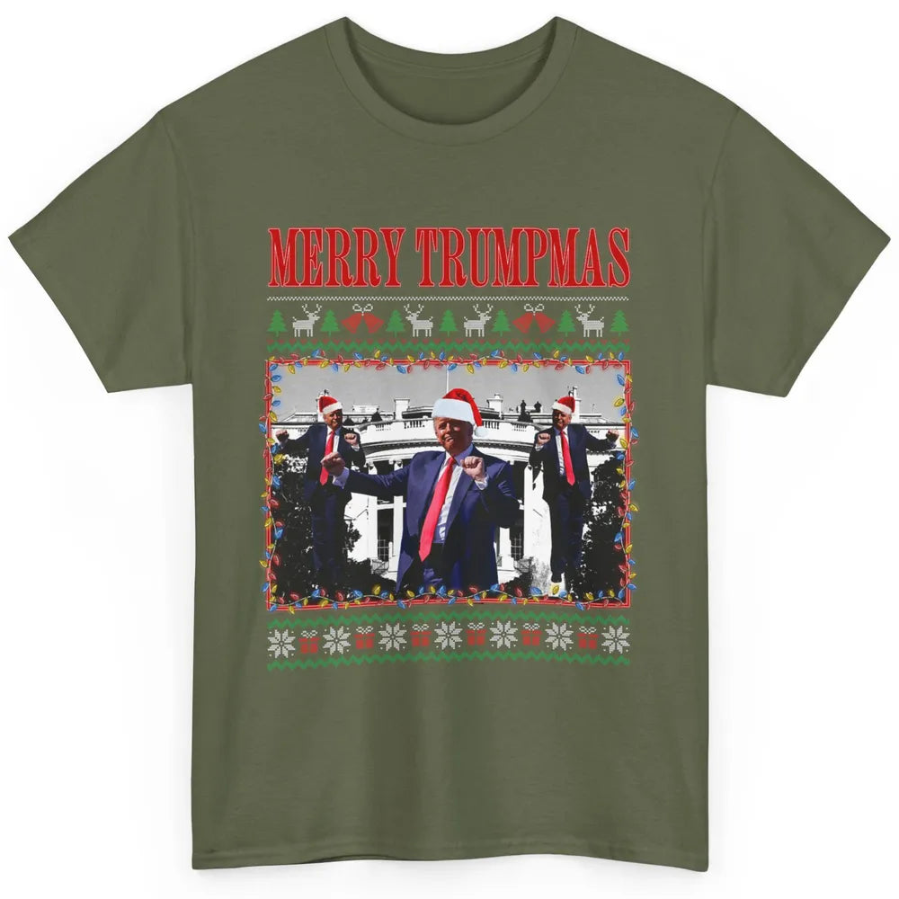 Funny Merry Trumpmas Christmas Donald Trump Santa Family Xmas President Republican Political Ugly Classic Unisex T-Shirt