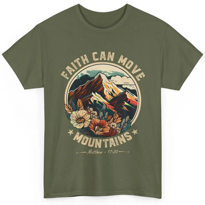 Faith Can Move Mountains Christian Jesus Vintage Bible Verse Classic Unisex T-Shirt